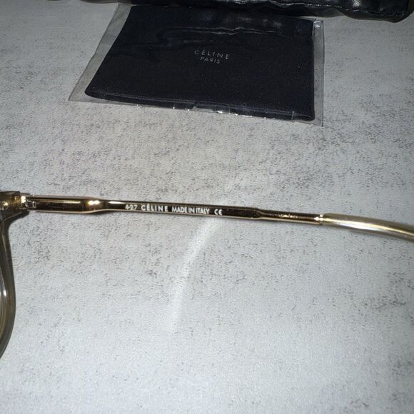 Celine Square Gold CL400271 Blogger Retro Style Gradient Sunglasses $422 Retail - Picture 6 of 12